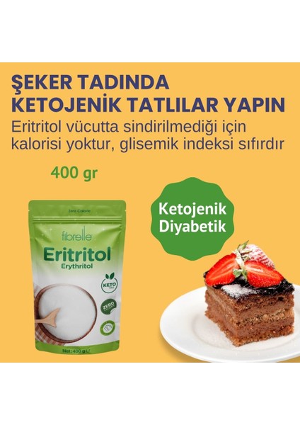 Eritritol Ketojenik Vegan 400 gr