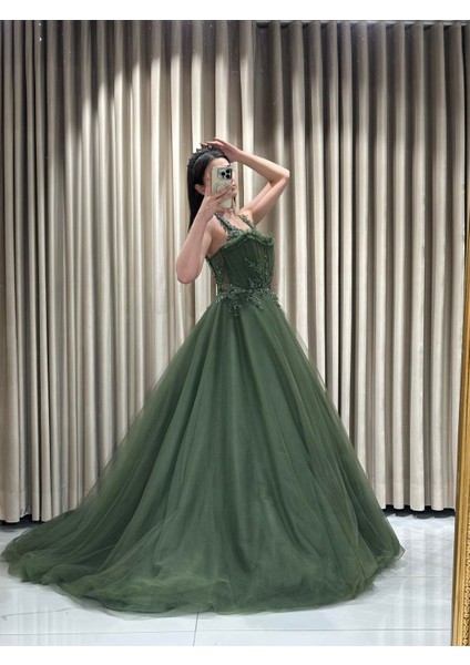 Haki Çift Yaka Işlemeli Nişanlık 762 fiyatları