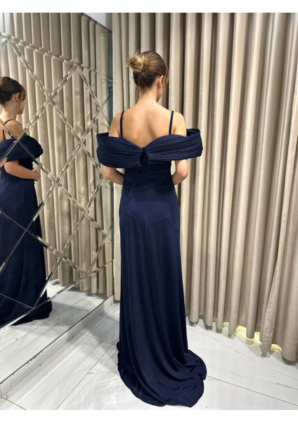 Lacivert Yaka Detay Yeni Sezon Abiye 5474 indirimleri