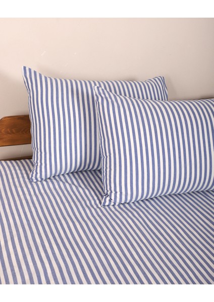Çizgili Çift Kişilik Lastikli Çarşaf Nevresim Takım. fiyatları