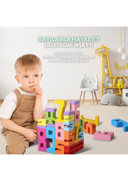 Eğitici Oyuncak Montessori Ahşap Sayı Blokları – 3 4 5 Yaş Okul Öncesi Matematik & Yapı Seti 10 Adet fiyatları