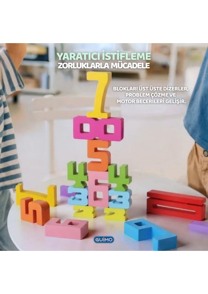 Eğitici Oyuncak Montessori Ahşap Sayı Blokları – 3 4 5 Yaş Okul Öncesi Matematik & Yapı Seti 10 Adet fırsatları