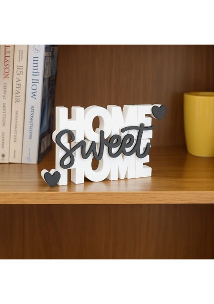 Home Sweet Home Dekoratif Yazı / Ev Dekorasyon / Obje / Lunar Design