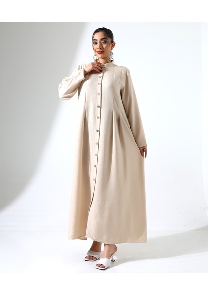 Uzun Rahat Kalıp Tesettür Büyük Beden Elbise