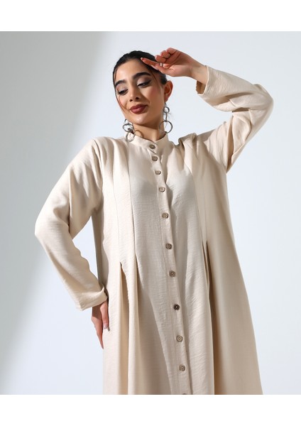 Uzun Rahat Kalıp Tesettür Büyük Beden Elbise