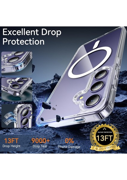 Samsung Galaxy S25 Fe Kılıf Kamera Çıkıntılı Magsafe Wireless Şarj Destekli Sert Şeffaf Kapak indirimleri