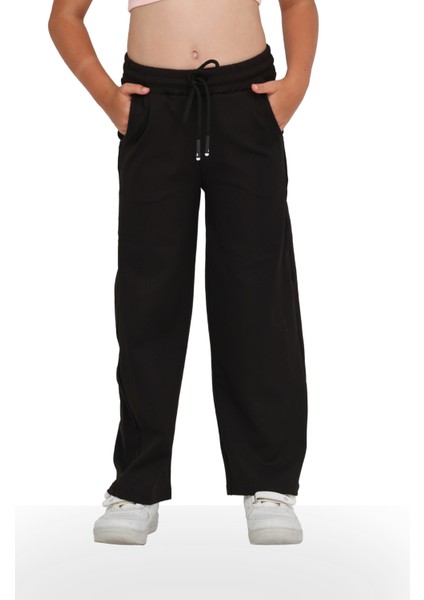 Kız Çocuk Beli Lastikli Kordonlu Geniş Bol Paça Palazzo Burgu Okul Pantolon fiyatları