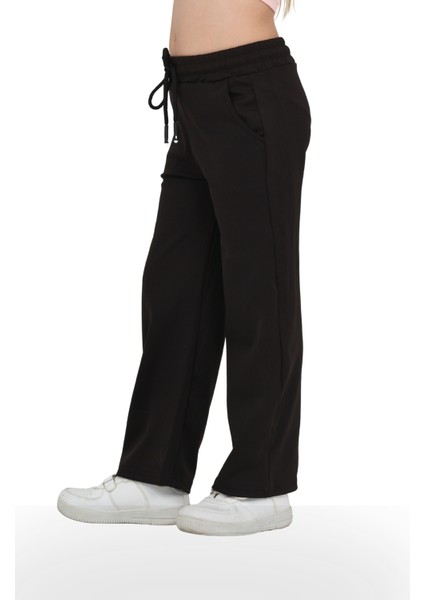 Kız Çocuk Beli Lastikli Kordonlu Geniş Bol Paça Palazzo Burgu Okul Pantolon modelleri