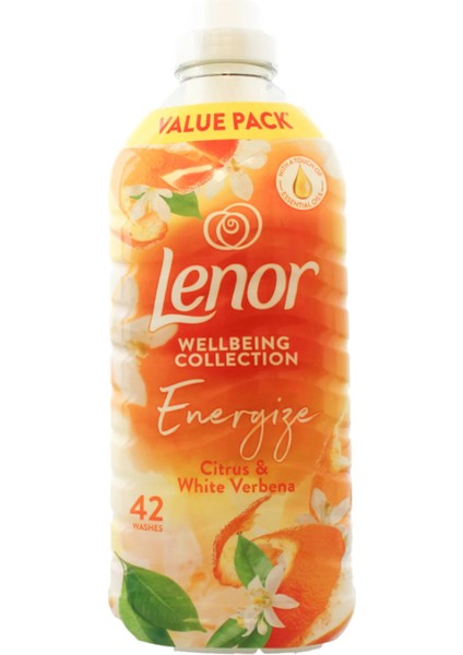 Narenciye ve Beyaz Mine Çiçeği Çamaşır Yumuşatıcı Bitkisel Bazlı, Boya Içermez 42 Yıkama 1386 ml