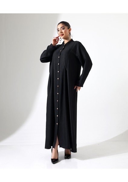 Uzun Rahat Kalıp Tesettür Büyük Beden Elbise