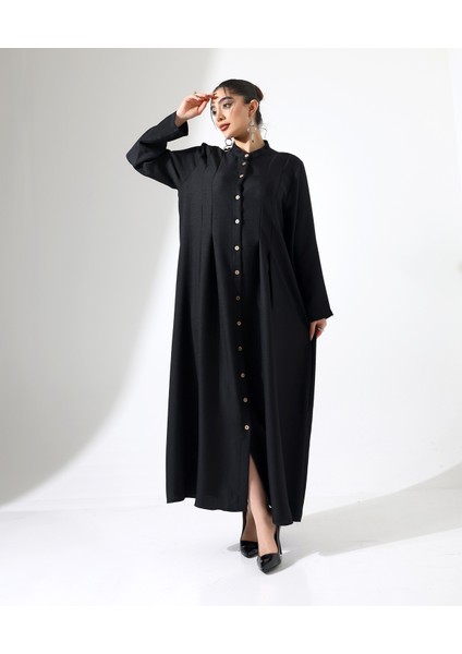 Uzun Rahat Kalıp Tesettür Büyük Beden Elbise