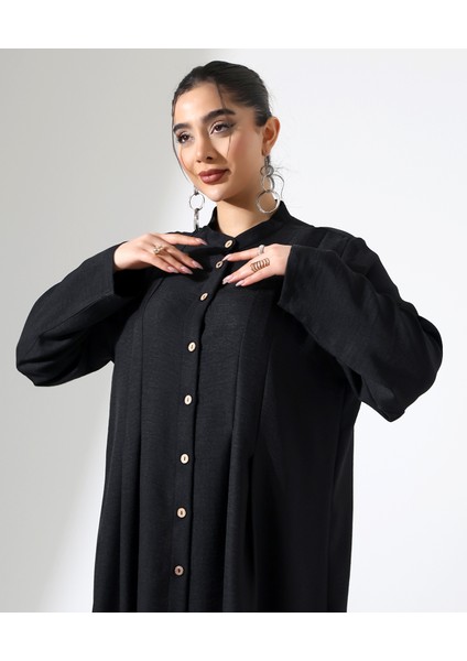 Uzun Rahat Kalıp Tesettür Büyük Beden Elbise