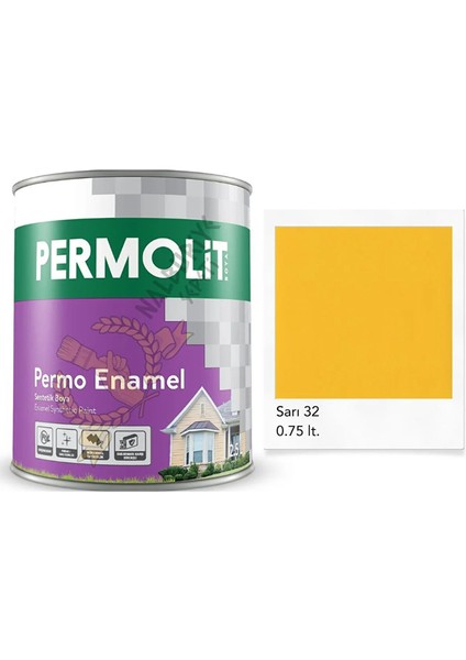 Permo Enamel Sentetik Yağlı Boya 0,75 L Sarı
