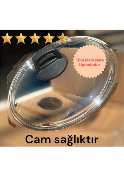 Karaca Kulp + 28 cm Tencere Sahan Tava Cam Kapağı