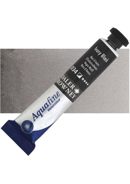 Aquafine Tüp Sulu Boya 8 Ml. 034 Ivory Black