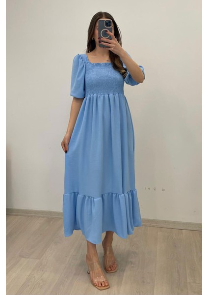 Kadın Gipeli Kısa Kol Uzun Elbise indirimleri