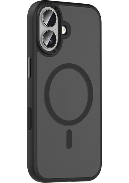 iPhone 17 Kılıf Mat Arka Yüzey Wireless Şarj Özellikli Flet M-Safe Kılıf fiyatları