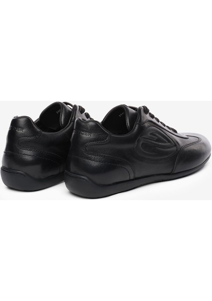 Erkek Siyah Hakiki Deri Sneaker Ayakkabı 5K1SA18472