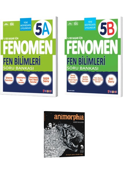 2026 Fenomen Okul 5. Sınıf Fen Bilimleri Soru Bankası A ve B (3 Kitap)