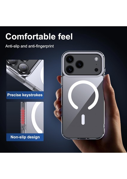 iPhone 17 Pro Max Kılıf Magsafe Wireless Kablosuz Şarj Destekli Sert Silikon Manyetik Şeffaf Kapak fiyatları