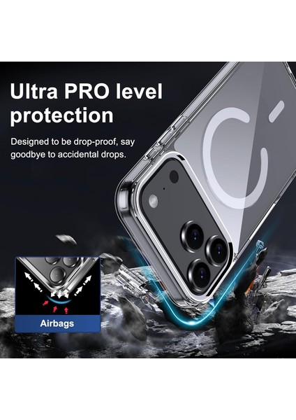 iPhone 17 Pro Max Kılıf Magsafe Wireless Kablosuz Şarj Destekli Sert Silikon Manyetik Şeffaf Kapak indirimleri
