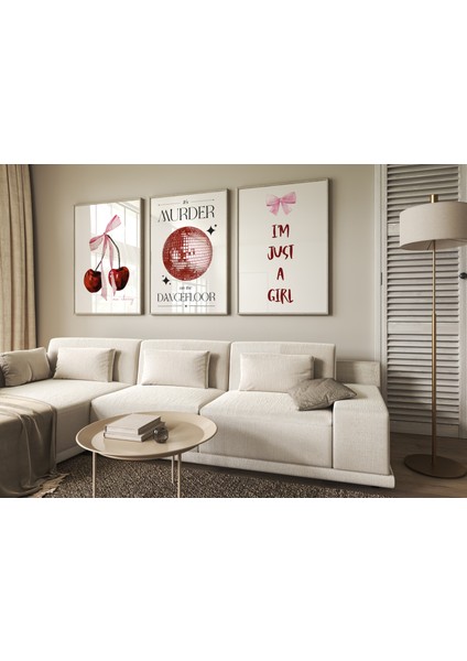 3'lü Poster Seti, Estetik Duvar Posteri Seti, Çerçevesiz Poster modelleri