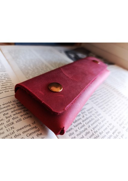 Crazy Gerçek Deri Tamamen El Emeği Özel Kalemleriniz Için Kalemlik Kalemkutu (15.5x6.5 ) A805