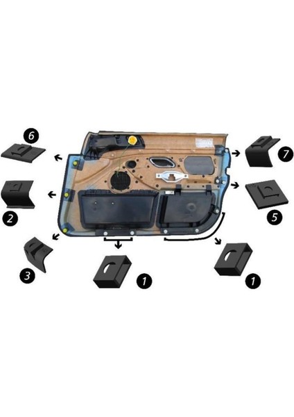 Bmw E39 Uyumlu Ön Kapı Tamir Kiti (Sağ)