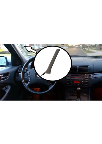 Bmw E46 Uyumlu Sedan Ön Direk Kaplaması (Sağ-Gri)