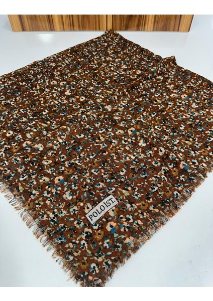Desenli Flamalı Keten Eşarp- 05653 15