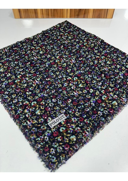 Desenli Flamalı Keten Eşarp- 05653 16