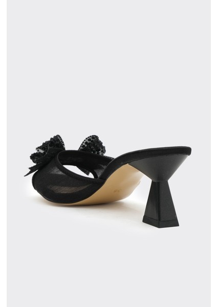 Taşlı Fiyonklu Kadın Topuklu Abiye Terlik modelleri