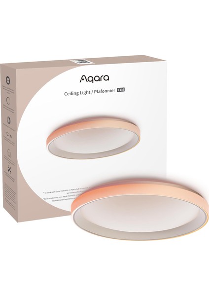 T1M LED Akıllı Tavan Lambası – Matter-Over-Bridge ile 16 Milyon Renk, Rgbıc Gradyan Efekt, Homekit/alexa/google Uyumlu