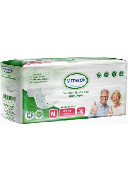 Yetişkin Bel Bantlı Hasta Bezi (M) Medium | 30 Adet