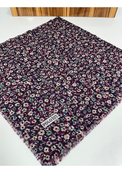 Desenli Flamalı Keten Eşarp- 05653 18