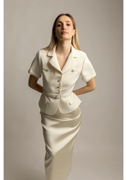 Diana By Jerrushkâ – Beyaz Blazer Ceket modelleri