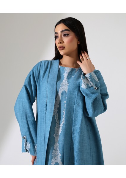 Viskon Keten Üçlü Tesettür Takım