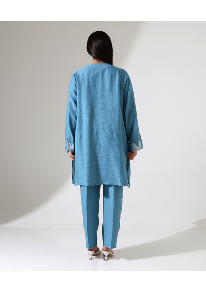 Viskon Keten Üçlü Tesettür Takım