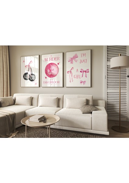 3'lü Poster Seti, Estetik Duvar Posteri, Çerçevesiz Poster modelleri