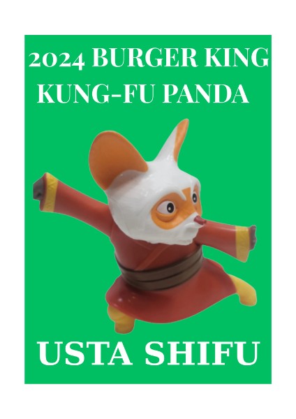 2024 Burger Kıng Kung-Fu Panda 4 Çocuk Kulübü Oyuncak Usta Shıfu Figürü