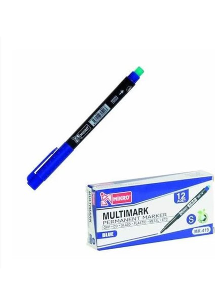 Cd-Dvd Kalemi Asetat Kalemi S Mavi MK-419-MK Permanent Marker 2 Adet