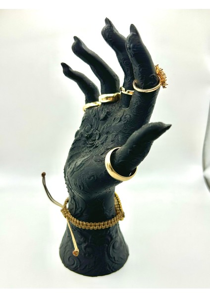 Zarif Işlemeli Kadın Eli Şeklinde Yüzük ve Bileklik Standı fiyatları