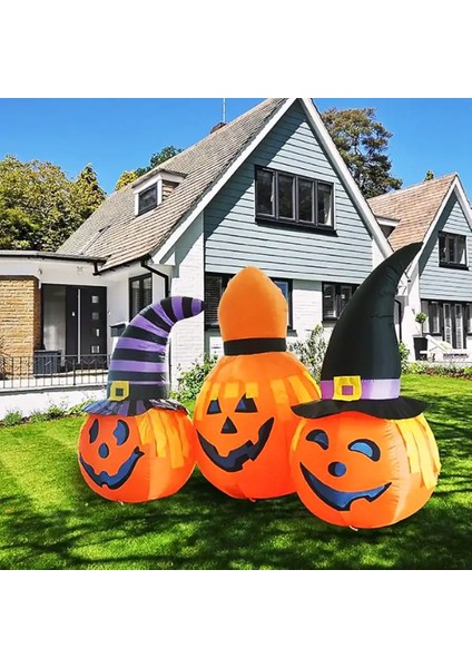 Cadılar Bayramı Halloween Dev Şişme Balkabağı Dekorasyonu Işıklı & Dev Boyut
