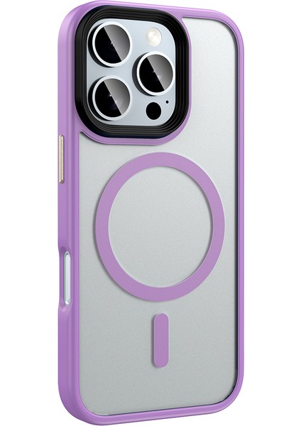 iPhone 16 Pro Kılıf Mat Arka Yüzey Wireless Şarj Özellikli Flet M-Safe Kılıf fırsatları