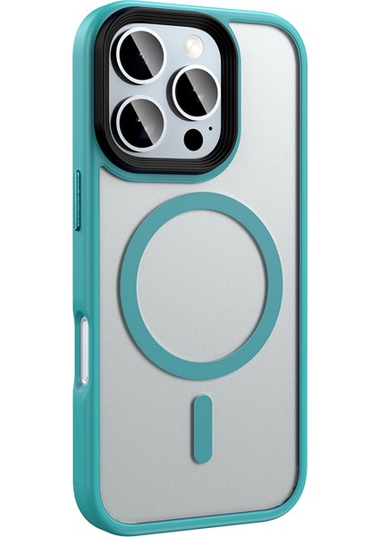 iPhone 16 Pro Kılıf Mat Arka Yüzey Wireless Şarj Özellikli Flet M-Safe Kılıf fırsatları