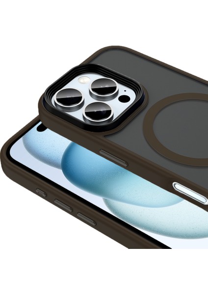 iPhone 16 Pro Kılıf Mat Arka Yüzey Wireless Şarj Özellikli Flet M-Safe Kılıf fiyatları