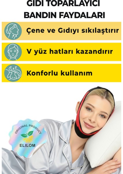 Yüz Korsesi Çene Boyun Bandı, Horlama Önleyici ve Gıdı Toparlayıcı Maske, Unisex — Elilom fiyatları