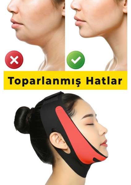 Yüz Korsesi Çene Boyun Bandı, Horlama Önleyici ve Gıdı Toparlayıcı Maske, Unisex — Elilom modelleri