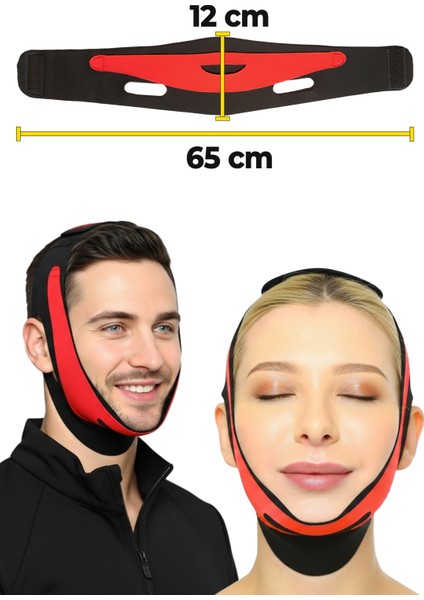 Yüz Korsesi Çene Boyun Bandı, Horlama Önleyici ve Gıdı Toparlayıcı Maske, Unisex — Elilom indirimleri