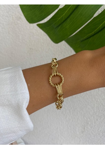 Xuping 14K Burgu Detay Ortası Halka Model Gurmet Hallow Gold Bileklik fiyatları